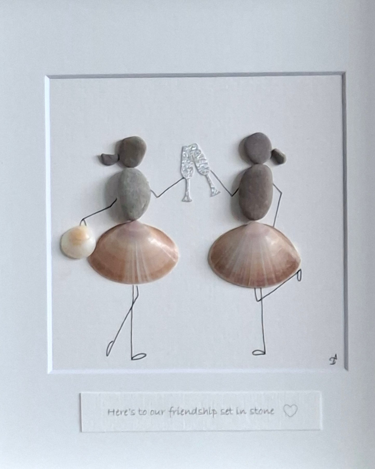 Friend gift | Special friendship | Personalised friend gift | Friendship set in stone | cheers | Bespoke Irish Pebble Art