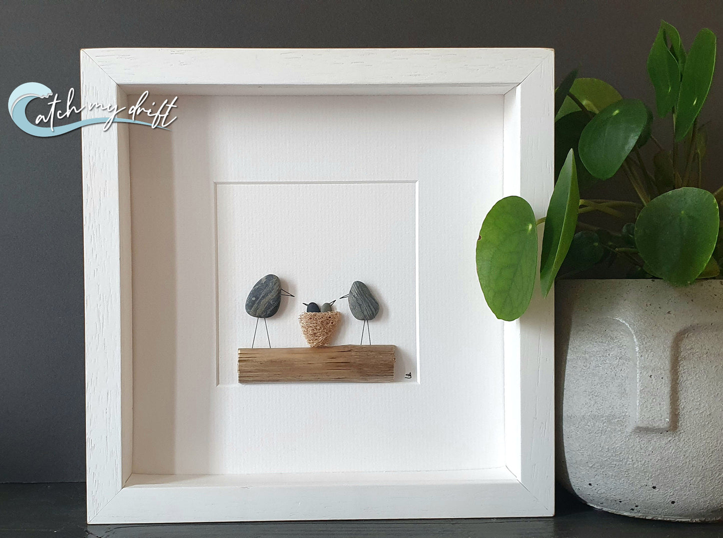Double Trouble | Sustainable gift for Twins | New Babies | Baby gift | Christening gift | Nursery | Irish pebble art