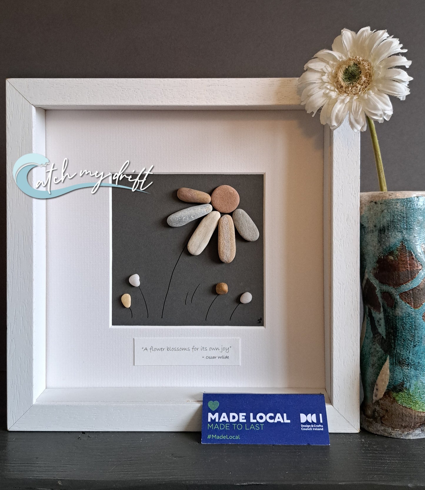 Say it with flowers | Thank You gift | Get Well Soon flowers | garden lover | Irish Pebble Art | Flower lover