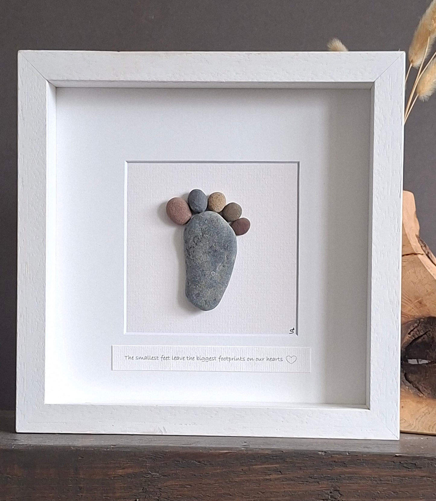 Handcrafted Baby Foot | New Baby Gift | Christening gift | Nursery |  Unique Irish Pebble Art