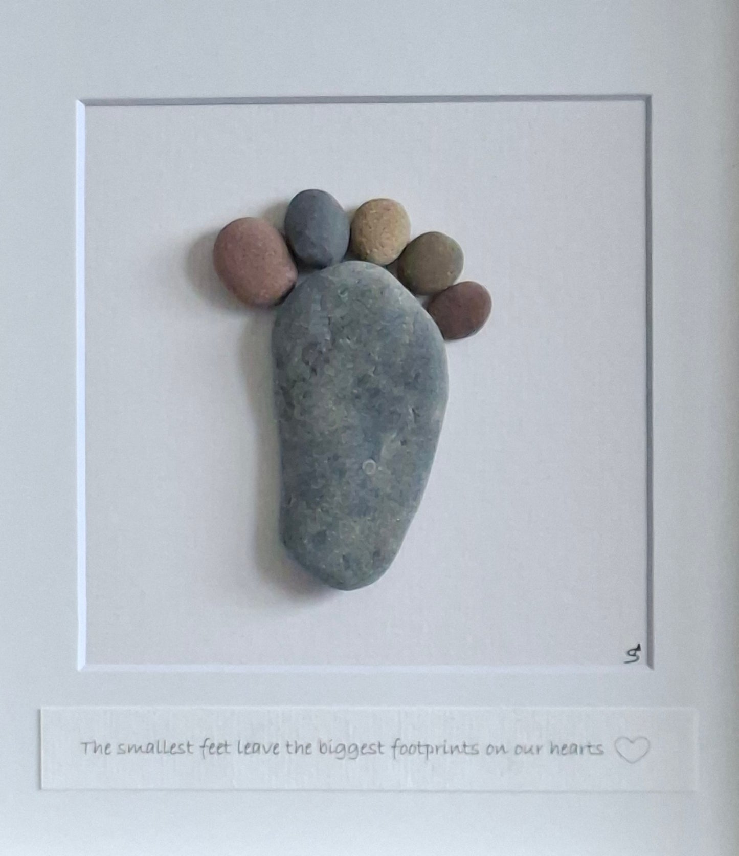 Handcrafted Baby Foot | New Baby Gift | Christening gift | Nursery |  Unique Irish Pebble Art