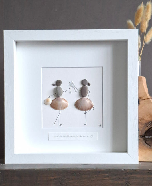 Friend gift | Special friendship | Personalised friend gift | Friendship set in stone | cheers |  Bespoke Irish Pebble Art