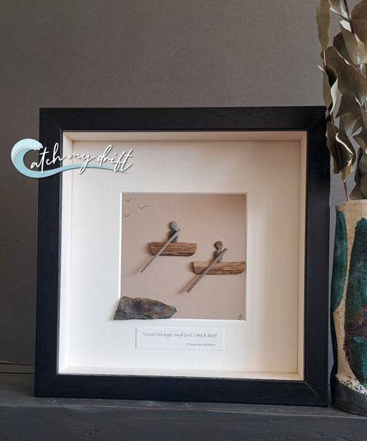 Rowboats | Gift for rowers | Rock the boat | Irish pebble art | Pull like a dog | Dad gift | Father's day