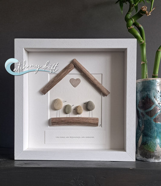 Family of 4 | Family home gift | This family rocks | Home is where the heart is | Sustainable | Neutral