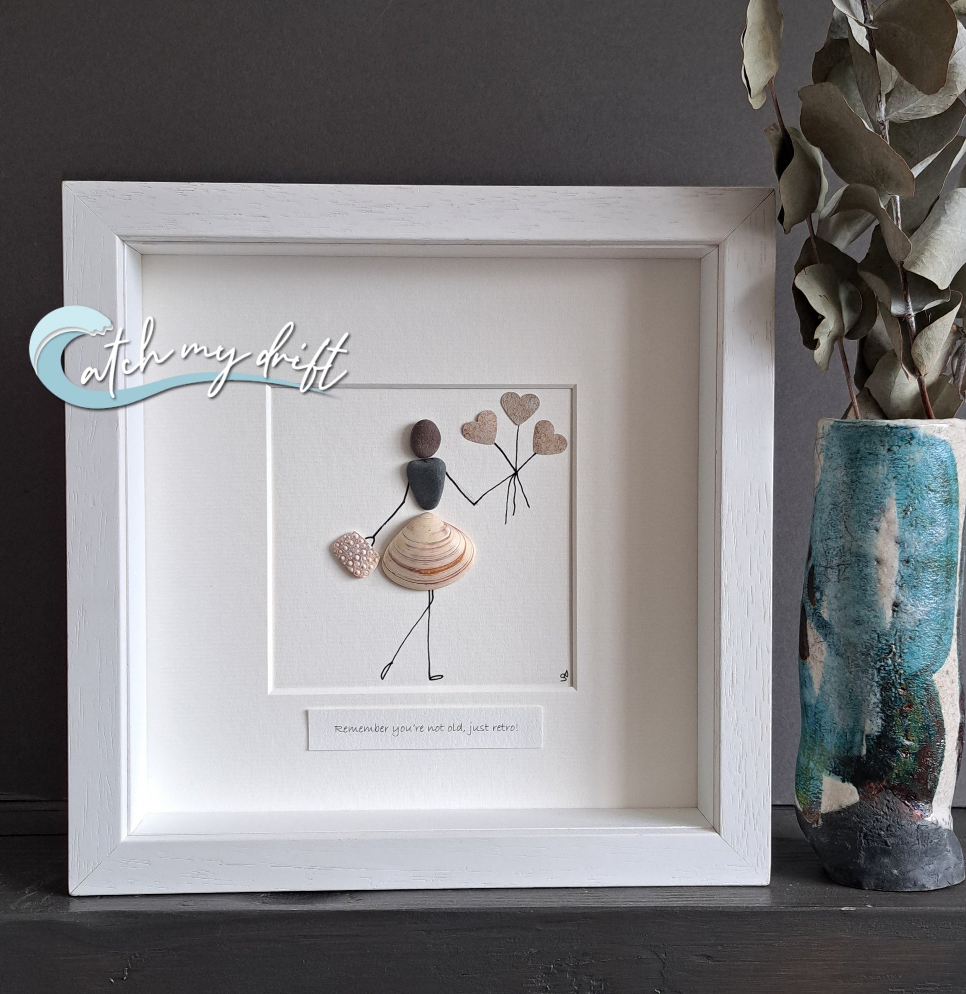 Birthday girl with balloons | Irish Pebble Art | Birthday | Mother's Day | Leaving gift