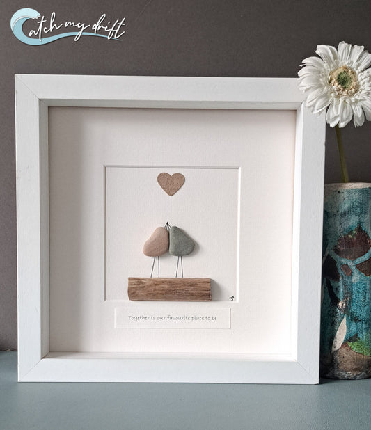 Together is, Lovebirds | Couples gift | Engagement | Birthday gift | Valentine's gift | | Irish Pebble Art