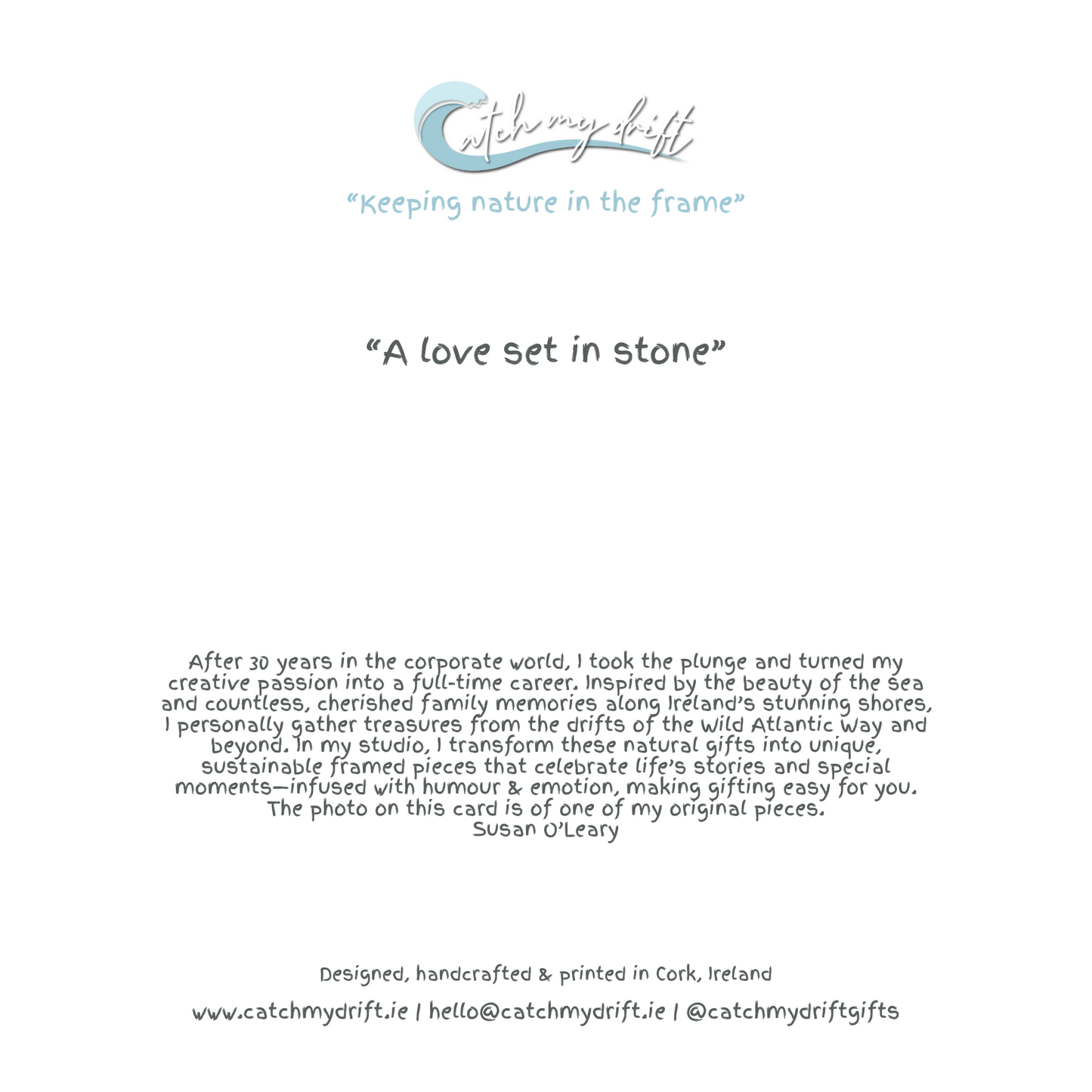 Greeting Card | Wedding Day | A Love Set in Stone